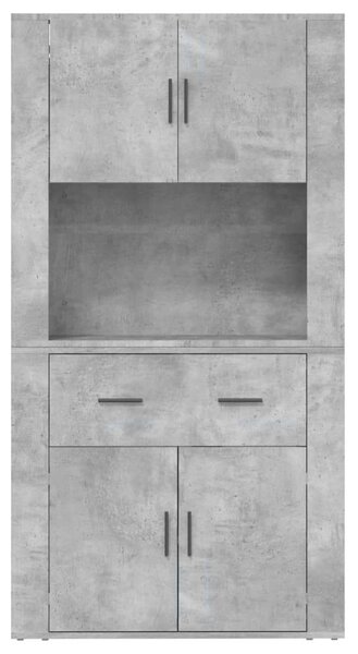 VidaXL Fa Szekrény - Beton Szürke - 160x80x33 cm