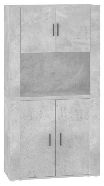 VidaXL Fa Szekrény - Beton Szürke - 160x33x70cm
