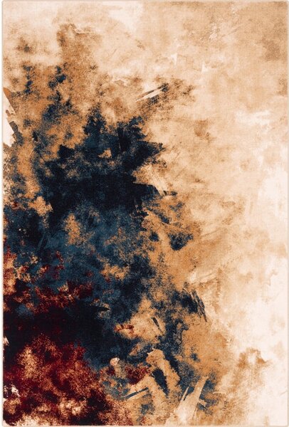 Gyapjú szőnyeg 133x180 cm Burst dark beige – Agnella