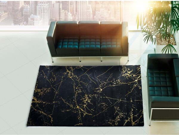 Gold Marble fekete szőnyeg, 60 x 120 cm - Universal