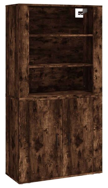 VidaXL Magasszekrény - Füstös Tölgy - 160x33x70cm