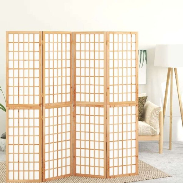 Japán Paraván - Fenyőfa - 4 Paneles - 160x170 cm