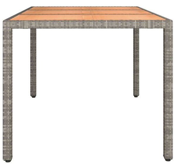 VidaXL Kerti Asztal - Szürke Polyrattan - 150x90 cm