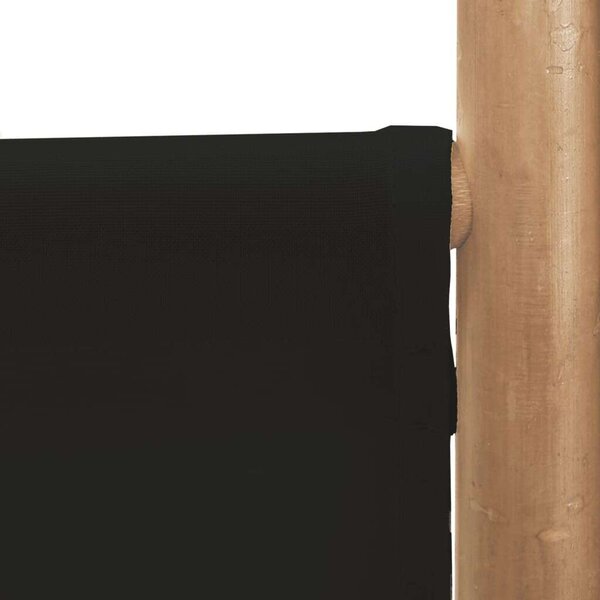 VidaXL Bambusz Térelválasztó - 5 Panel - Fekete - 200cm