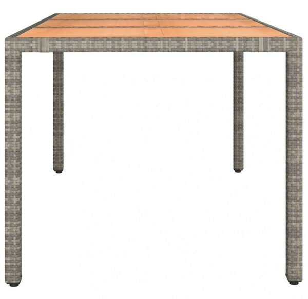 VidaXL Kerti Asztal - Szürke Polyrattan - 150x90 cm