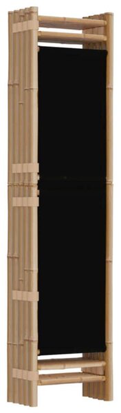 VidaXL Bambusz Térelválasztó - 5 Panel - Fekete - 200cm