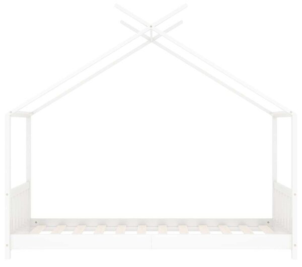 VidaXL fehér tömör fenyőfa gyerekágy-keret 80 x 160 cm