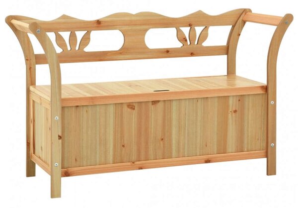 VidaXL Fenyőfa Tárolós Pad - 107x45x75,5 cm