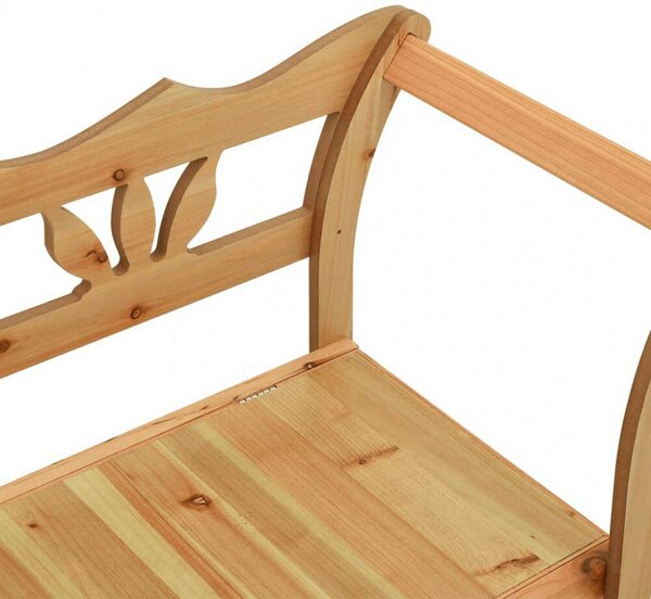 VidaXL Fenyőfa Tárolós Pad - 107x45x75,5 cm