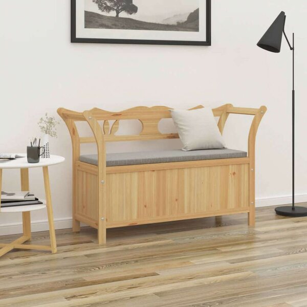 VidaXL Fenyőfa Tárolós Pad - 107x45x75,5 cm