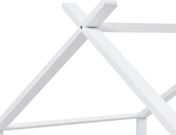 VidaXL fehér tömör fenyőfa gyerekágy-keret 90 x 200 cm