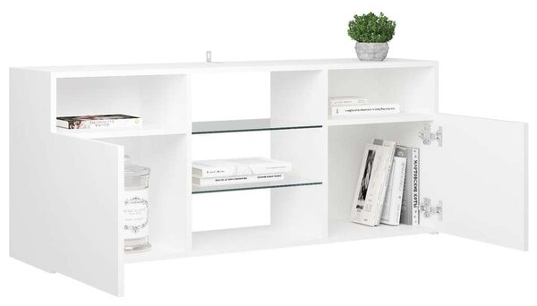 Modern LED TV Szekrény - Fehér - 120x35x50 cm