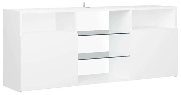 Modern LED TV Szekrény - Fehér - 120x35x50 cm