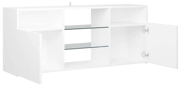 Modern LED TV Szekrény - Fehér - 120x35x50 cm