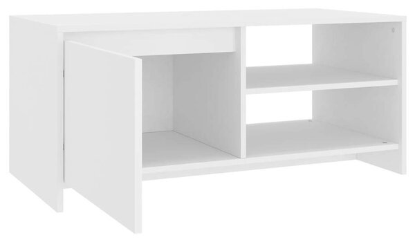 Modern Dohányzóasztal - Fehér - 102x50x45 cm