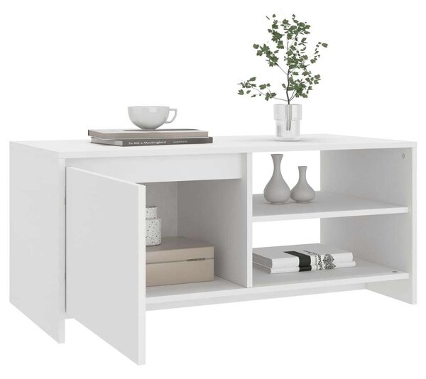 Modern Dohányzóasztal - Fehér - 102x50x45 cm