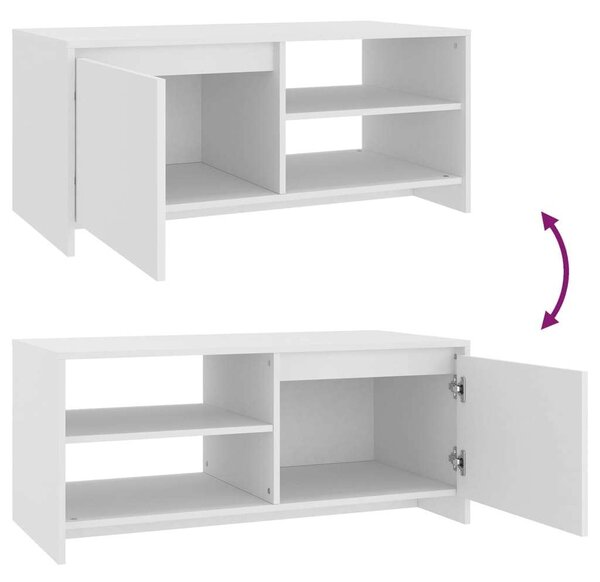 Modern Dohányzóasztal - Fehér - 102x50x45 cm