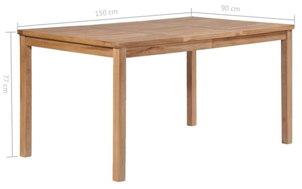 Teakfa Kerti Asztal - 150x90x77 cm