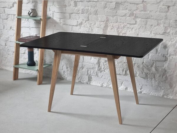 Bővíthető étkezőasztal kőrisfa dekoros asztallappal 65x90 cm Envelope – Ragaba