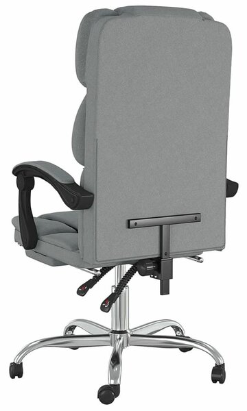 HomeOffice - Dönthető Irodaszék Lábtartóval - Világosszürke