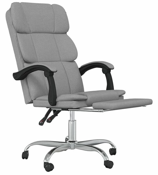 HomeOffice - Dönthető Irodaszék Lábtartóval - Világosszürke