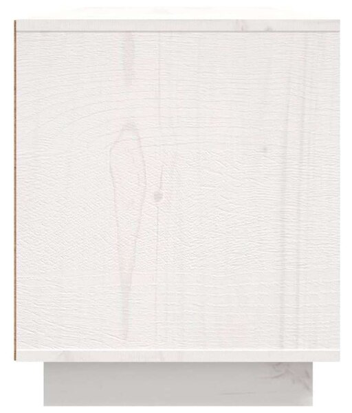 VIDAXL Fehér Tömör Fenyőfa TV-szekrény - 156x37x45 cm