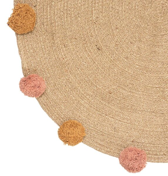 POMPONS gyerek juta szőnyeg 78 cm