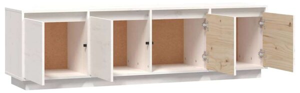 VIDAXL Fehér Tömör Fenyőfa TV-szekrény - 156x37x45 cm