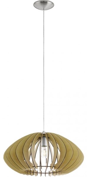 Eglo 95257 Cossano függesztett lámpa, 50 cm, fa, 1xE27 foglalattal