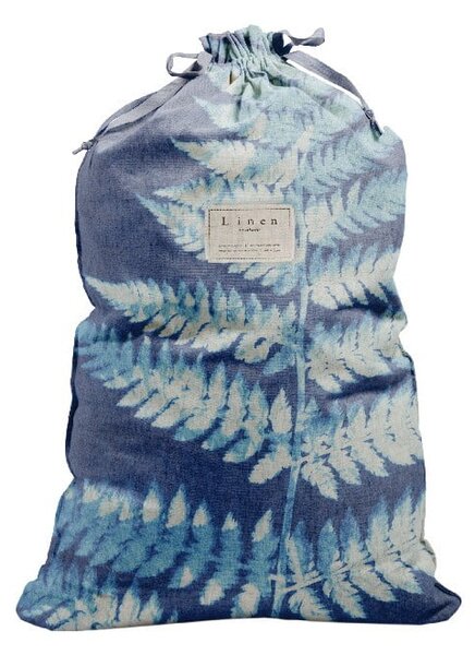 Bag Blue Leaf szövet és lenkeverék szennyestartó zsák, magasság 75 cm - Really Nice Things