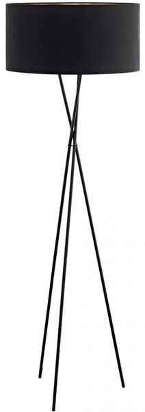 Állólámpa talpkapcsolóval, 151,5 cm, fekete (Fondachelli)