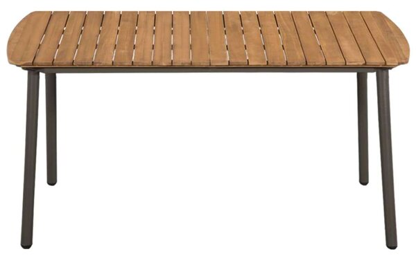 Akácfa Kerti Asztal - Acélváz - 150x90x72 cm