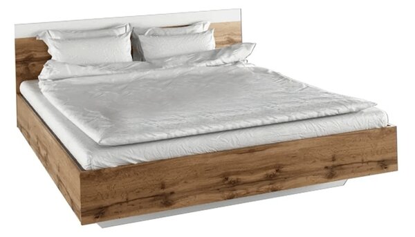 KONDELA Dupla ágy, 180x200, tölgy wotan/fehér, GABRIELA