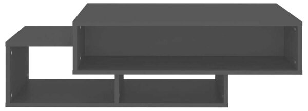 Modern Dohányzóasztal - Fekete - 3 Rekeszes - 105x55x32 cm