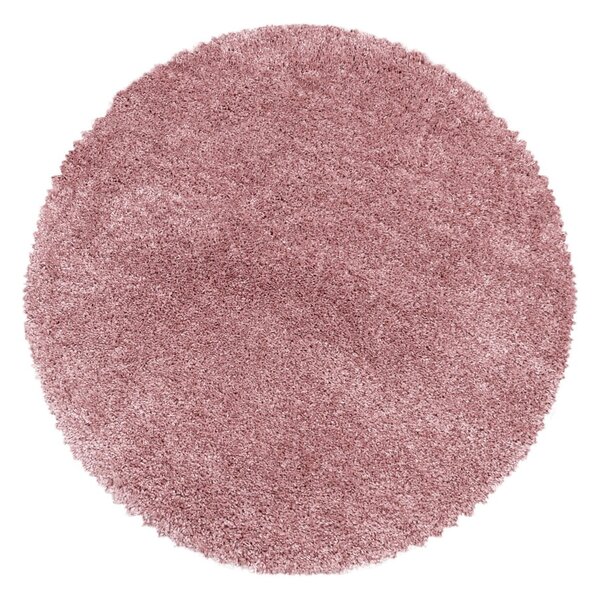 Rózsaszín kerek szőnyeg ø 80 cm Fluffy – Ayyildiz Carpets