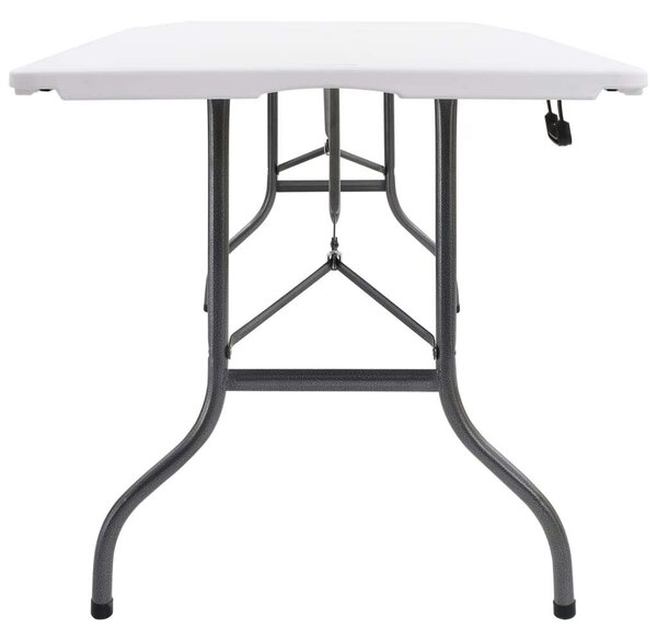 Fehér hdpe összecsukható kerti asztal 180 x 72 x 72 cm