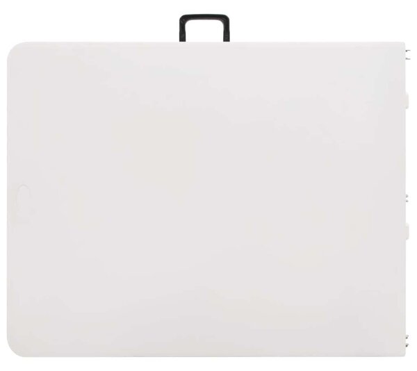 Fehér hdpe összecsukható kerti asztal 180 x 72 x 72 cm