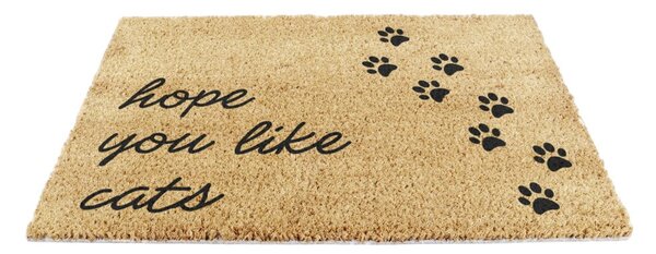 Kókuszrost lábtörlő 40x60 cm Hope You Like Cats – Artsy Doormats