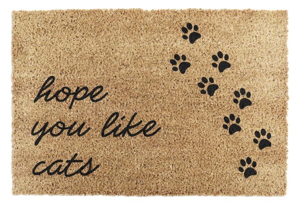 Kókuszrost lábtörlő 40x60 cm Hope You Like Cats – Artsy Doormats