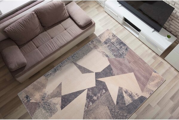 Rózsaszín-bézs gyapjú szőnyeg 160x240 cm Braque alabaster – Agnella