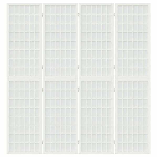VidaXL Japán Paraván - 4 Panel - Fehér - 160x170 cm