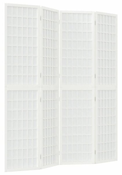 VidaXL Japán Paraván - 4 Panel - Fehér - 160x170 cm