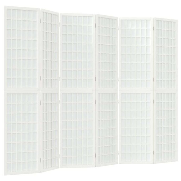 VidaXL Japán Paraván - 6 Panel - Fehér - 240x170 cm