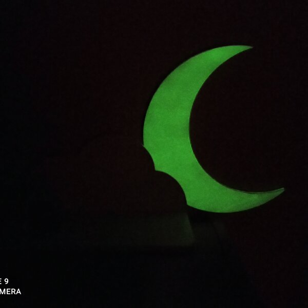 Foszforeszkálós hold (35 cm-es felhő polc kiegészítő)