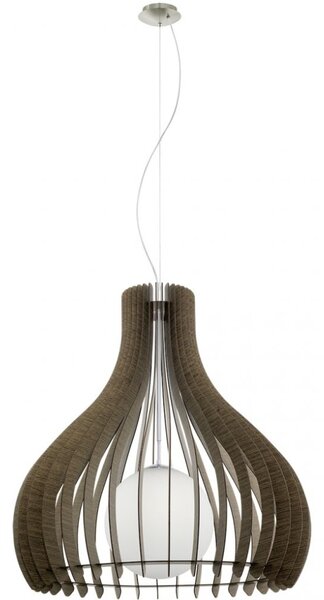 Eglo 96219 Tindori függesztett lámpa 80 cm, fa-barna, 1xE27 foglalattal