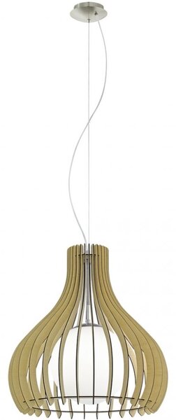 Eglo Tindori függesztett lámpa 50 cm, fa, 1xE27 foglalattal