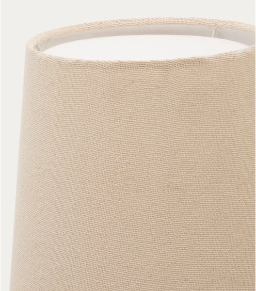 Fekete-krémszínű állólámpa textil búrával (magasság 129 cm) Senni – Kave Home