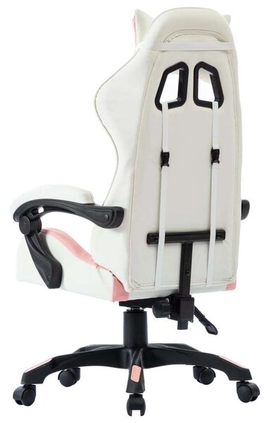 Gamer szék - Rózsaszín-Fehér Gamer szék - Ergonomikus