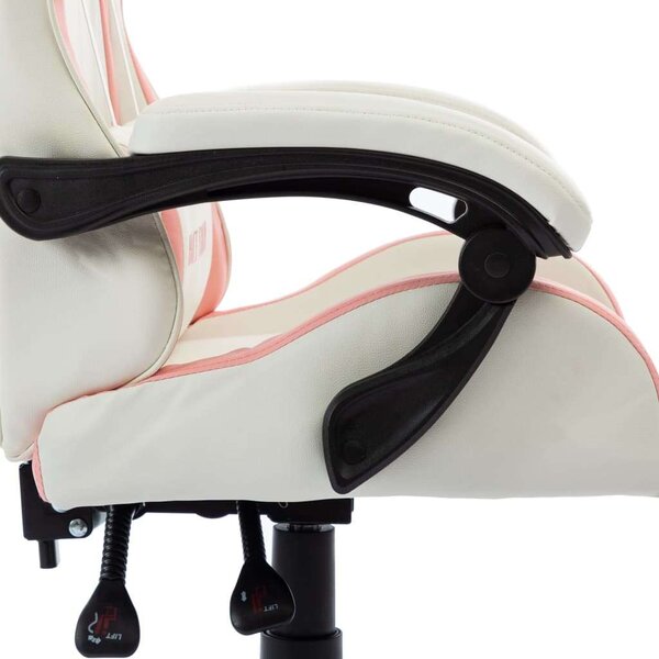 Gamer szék - Rózsaszín-Fehér Gamer szék - Ergonomikus