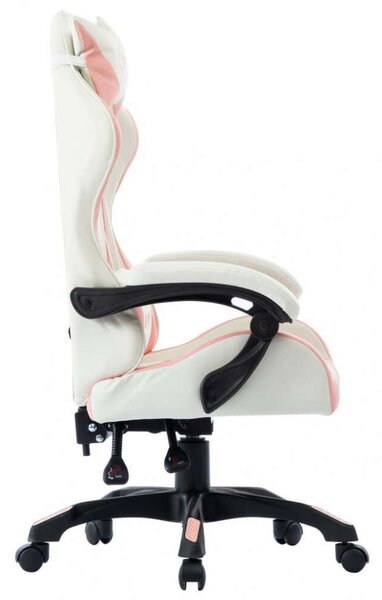 Gamer szék - Rózsaszín-Fehér Gamer szék - Ergonomikus